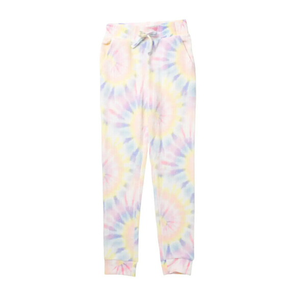Love, Fire Other - Love, Fire Kids' Tie Dye Print Joggers In Coral Tie Dye Size L
